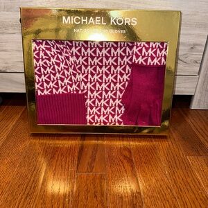 Michael Kors Hat, Scarf, and Gloves Set